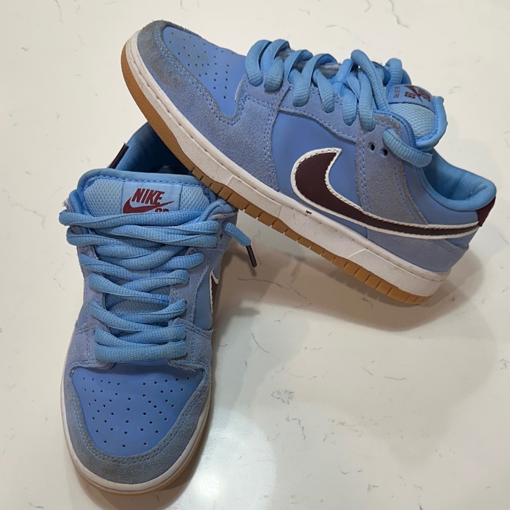 Nike Sky Blue and Tan Sneakers